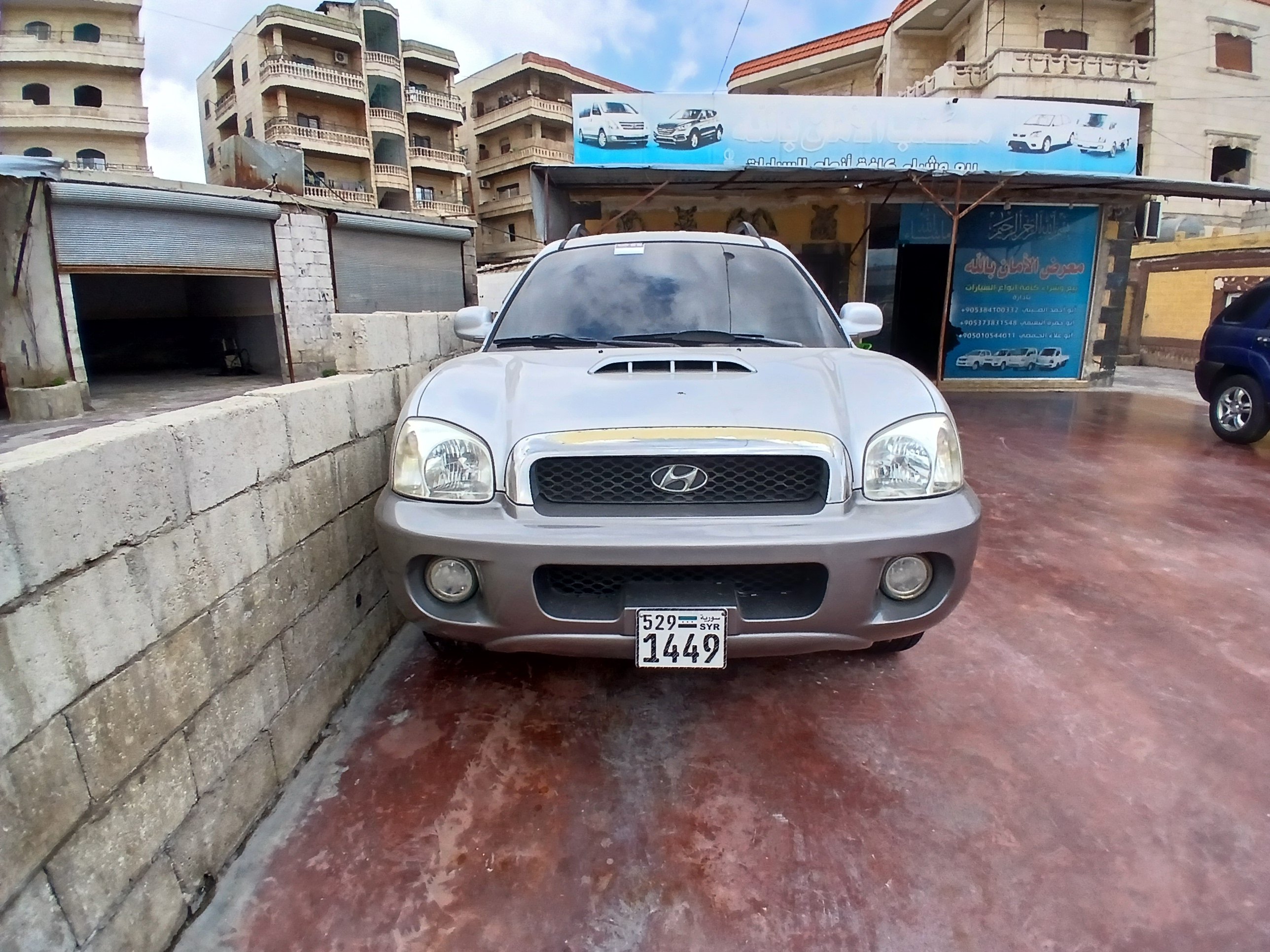 kilometrage car sale hyundai santa fe se suv used 2003 aleppo ff image