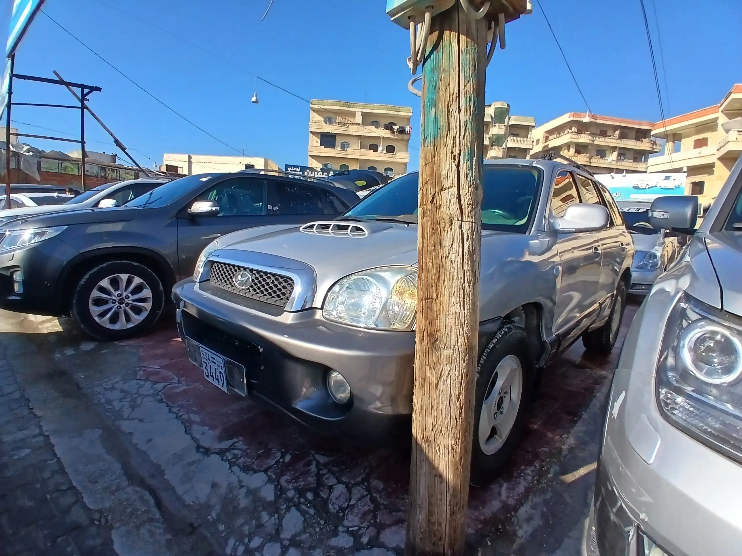 kilometrage car sale hyundai santa fe gold suv used 2002 aleppo ib card image