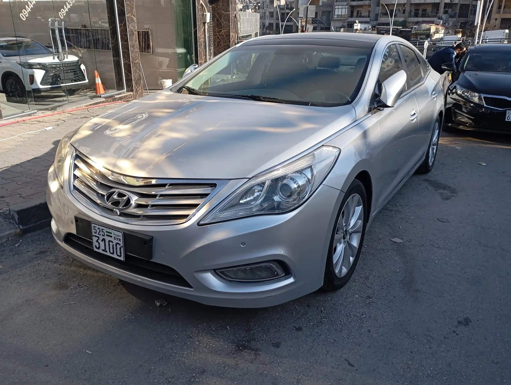 kilometrage car sale hyundai grandeur hg 300 sedan used 2012 aleppo aa card image