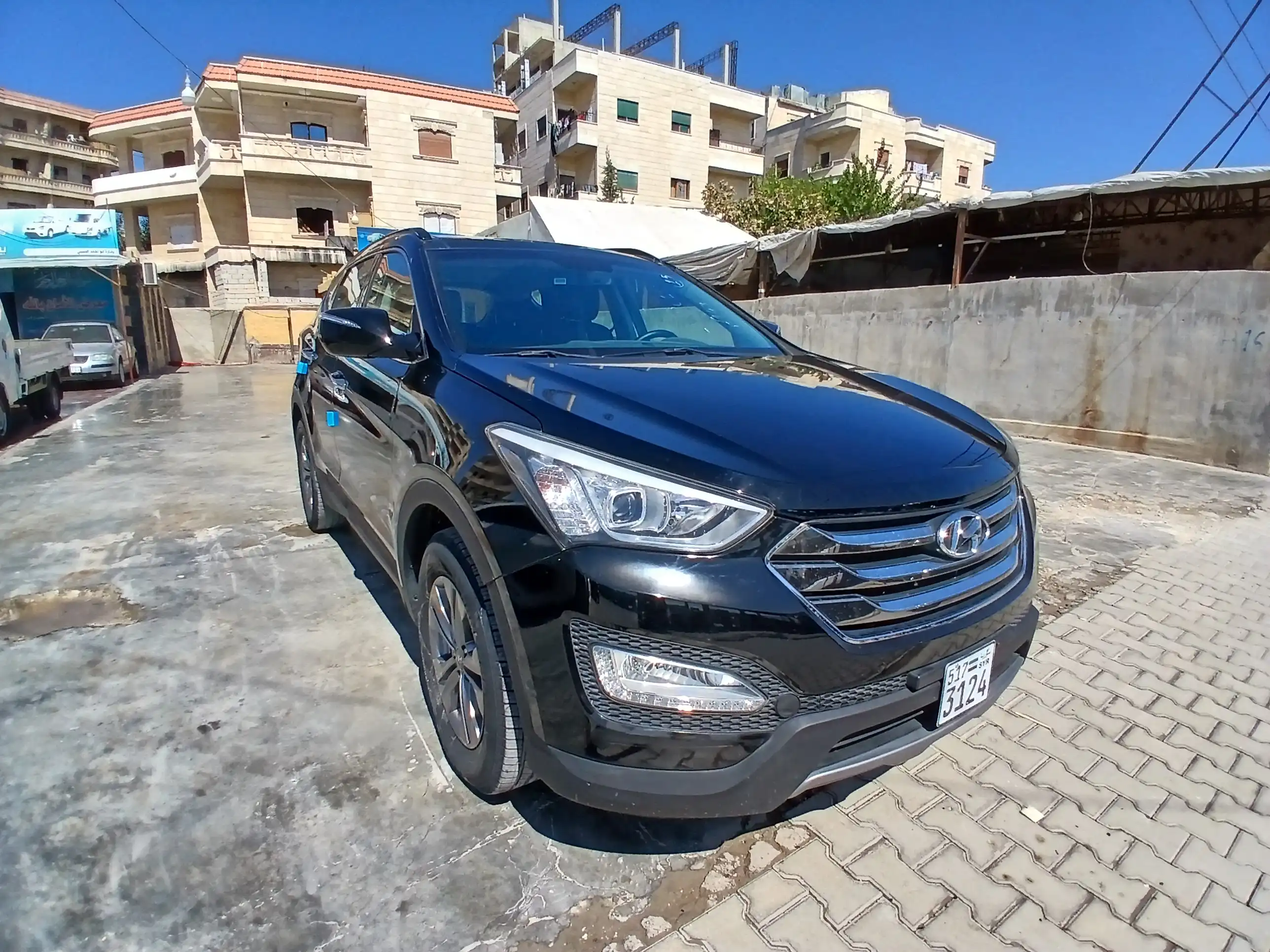kilometrage car sale hyundai santa fe evgt suv used 2014 aleppo rf image
